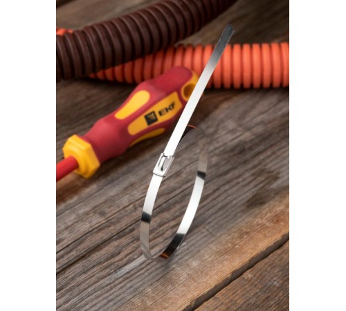 Хомут AISI 304 из нержавеющей стали, 4.6x290 (100 шт.) FlexLock PROximaplc-fl-tss-304-4.6x290EKF