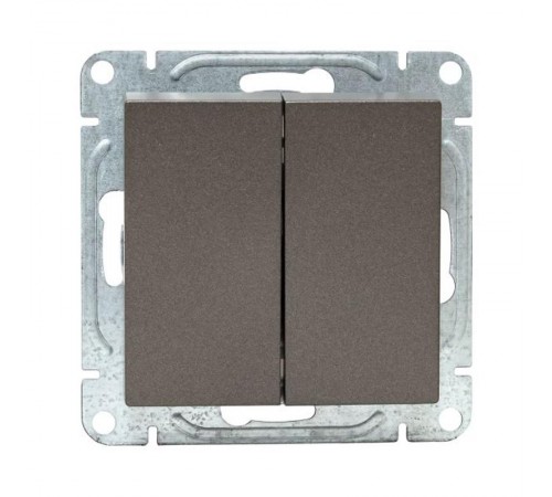 Механизм выключателя, двухклавишный, мокко Эпика  UP1-SWM-20 EKF