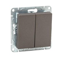 Механизм выключателя, двухклавишный, мокко Эпика  UP1-SWM-20 EKF