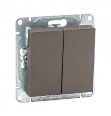 Механизм выключателя, двухклавишный, мокко Эпика  UP1-SWM-20 EKF