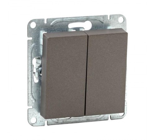 Механизм выключателя, двухклавишный, мокко Эпика  UP1-SWM-20 EKF