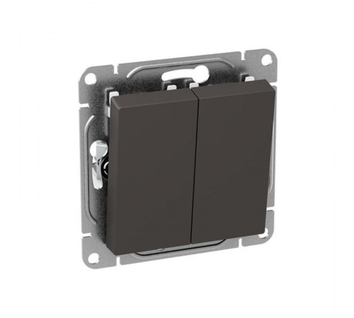 Механизм выключателя, двухклавишный, мокко Эпика  UP1-SWM-20 EKF