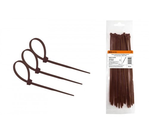 Хомут нейлоновый 4.8х400мм (венге) (25 штук) серия "ЭКО"  SQ0515-0379  TDM
