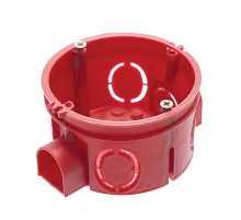 Коробка установочная с кабель-каналом для сплошных стен, красный EBX20-01-1  39293  STEKKER