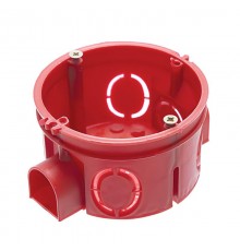 Коробка установочная с кабель-каналом для сплошных стен, красный EBX20-01-1  39293  STEKKER