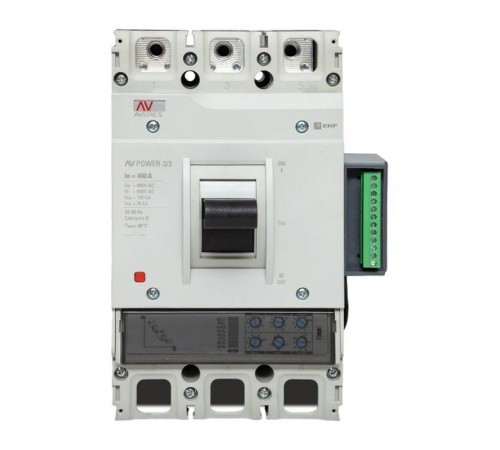 Выключатель автоматический AV POWER-3/3 400А 100kA ETU2.2 AVERES  mccb-33-400H-2.2-av  EKF