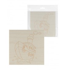 Доска для выжигания, Кораблик, 150х150 мм, 1 шт., пакет,  SQ1025-1105  TDM