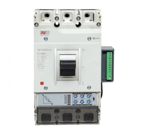 Выключатель автоматический AV POWER-3/3 400А 100kA ETU2.2 AVERES  mccb-33-400H-2.2-av  EKF