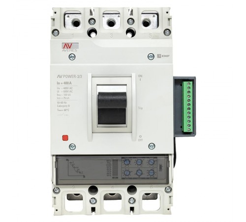 Выключатель автоматический AV POWER-3/3 400А 100kA ETU2.2 AVERES  mccb-33-400H-2.2-av  EKF