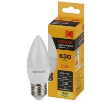 Лампа светодиодная B35-7W-830-E27 7Вт свеча теплый белый свет  Б0057626  Kodak