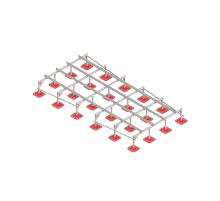 Опорная конструкция для установки оборудования TECHNORAPTOR FOOT 2500х5000  KM-TR-F-SSEI-2500-5000  КМ - профиль