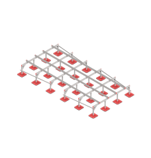Опорная конструкция для установки оборудования TECHNORAPTOR FOOT 2500х5000  KM-TR-F-SSEI-2500-5000  КМ - профиль
