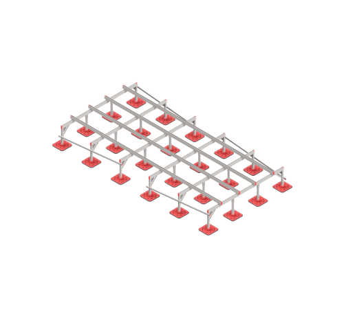 Опорная конструкция для установки оборудования TECHNORAPTOR FOOT 2500х5000 HD  KM-TR-F-SSEI-2500-5000 HD  КМ - профиль