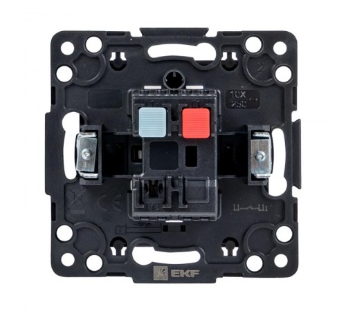Стокгольм Механизм Выключателя 1-кл. 10А черный PROxima  EZV10-021-10  EKF