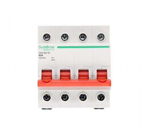 Выключатель нагрузки модульный 4П 63А City9  C9S16463  SE
