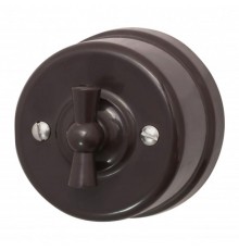 BIRONI Пластик Коричневый Выключатель перекрестный  B1-203-22  Электрика проч.