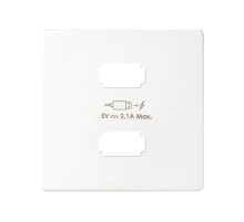Накладка для зарядного устройства 2xUSB белого цвета S82  8221096-030  Simon