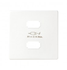 Накладка для зарядного устройства 2xUSB белого цвета S82  8221096-030  Simon