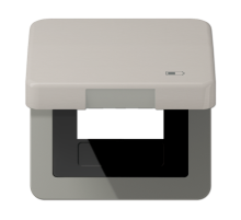 Рамка с подпружиненной крышкой для USB-механизмов, с центральной платой CD590KLUSBPT Jung