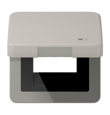 Рамка с подпружиненной крышкой для USB-механизмов, с центральной платой CD590KLUSBPT Jung