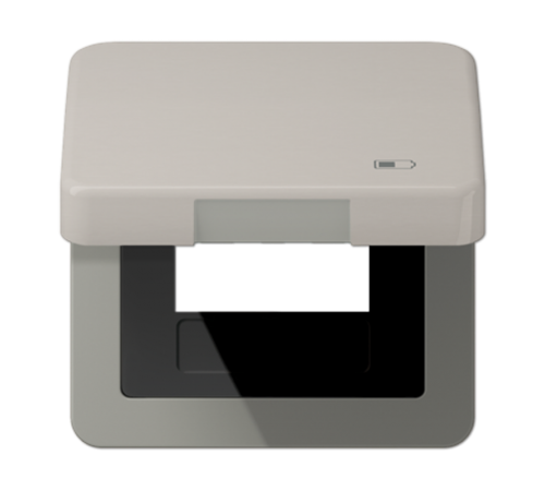 Рамка с подпружиненной крышкой для USB-механизмов, с центральной платой CD590KLUSBPT Jung