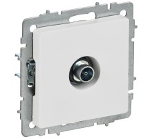 BRITE Розетка TV оконечная РТВ11-0-БрАБ арктический белый   BR-A10-O-K91  IEK