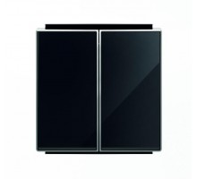 Клавиша для 2-клавишных выключателей/переключателей/кнопок, серия SKY, цвет стекло чёрное2CLA851100A2501 ABB