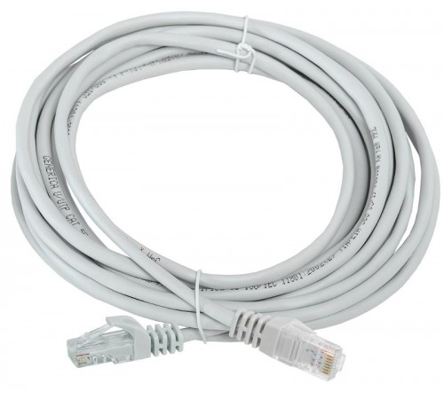 Шнур коммутационный кат. 5Е UTP 5м серый  PC01-C5EU-5M-G  GENERICA