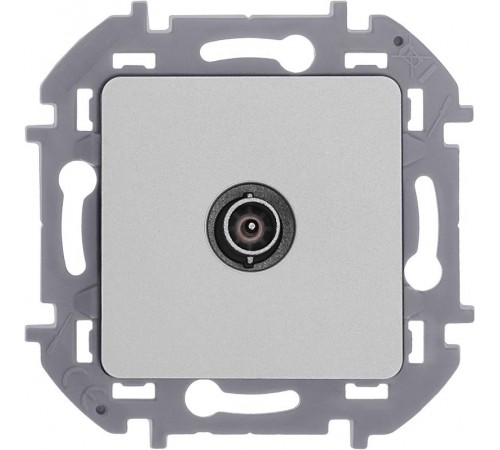 Inspiria Алюминий Розетка телевизионная TV проходная С/У 14 дБ 5-862 мГц без рамки  673862  Legrand