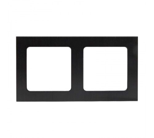 Стокгольм Рамка 2-местная металлическая черная PROxima  EZM-G-303-10  EKF