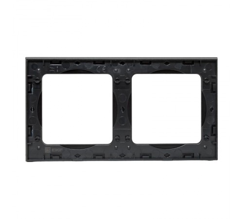 Стокгольм Рамка 2-местная металлическая черная PROxima  EZM-G-303-10  EKF