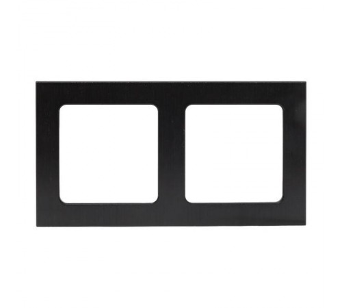 Стокгольм Рамка 2-местная металлическая черная PROxima  EZM-G-303-10  EKF