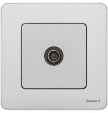 Inspiria Алюминий Розетка телевизионная TV проходная С/У 14 дБ 5-862 мГц без рамки  673862  Legrand