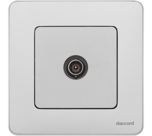 Inspiria Алюминий Розетка телевизионная TV проходная С/У 14 дБ 5-862 мГц без рамки  673862  Legrand