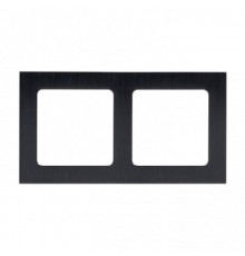 Стокгольм Рамка 2-местная металлическая черная PROxima  EZM-G-303-10  EKF