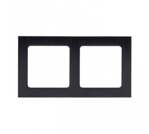 Стокгольм Рамка 2-местная металлическая черная PROxima  EZM-G-303-10  EKF