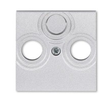 ABB Levit Серебро / дымчатый чёрный Накладка для розеток TV-R / TV-R-SAT Серебро  5011H-A00300 70  2CHH080300A4070  ABB