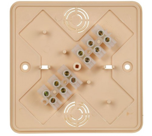 Коробка распределительная КМ41222-04 для о/п 104х104х44 мм сосна (6 клемм 6мм2)  UKO10-100-100-044-K34  IEK