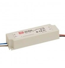 Драйвер 35 Вт 24V для светодиодной ленты Meanwell IP67 148x40x30 мм  LPV-35-24  VARTON