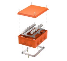 Коробка огнестойкая для о/п 40-0320-fr2.5-28 Е15-Е120 RAL2004 200х150х75 28p, 2,5мм.кв. (5 шт/кор)  40-0320-FR2.5-28  Промрукав