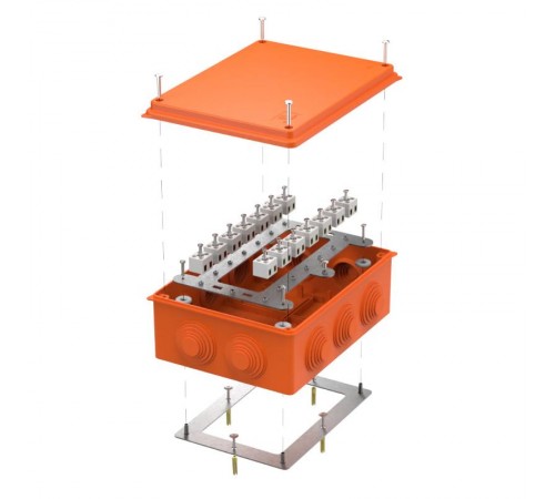 Коробка огнестойкая для о/п 40-0320-fr2.5-28 Е15-Е120 RAL2004 200х150х75 28p, 2,5мм.кв. (5 шт/кор)  40-0320-FR2.5-28  Промрукав