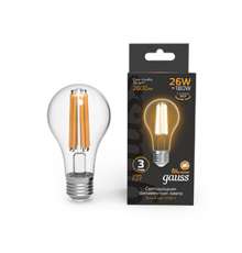 Лампа светодиодная Filament А70 26W 2600lm 2700К Е27 LED 1/10/40  102902126  Gauss