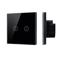 Выключатель сенсорный SWT-OMALI-S02-ZB-BK (250V, 10A, Zigbee) (Arlight, Стекло)  050040  Arlight