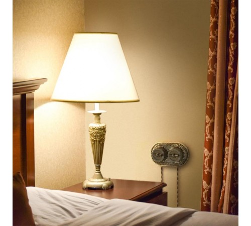 WL70-frame-02/ Электроустановочные изделия - Рамка на 2 поста (бронза)  a037198  Werkel