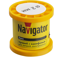 Припой   93 084 NEM-Pos02-61K-2-K100 (ПОС-61, катушка, 2 мм, 100 гр)  93084  Navigator