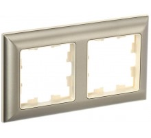 BRITE Рамка 2-ая РУ-2-Бр бежевый/шампань  BR-M22-12-3-K10  IEK
