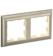 BRITE Рамка 2-ая РУ-2-Бр бежевый/шампань  BR-M22-12-3-K10  IEK