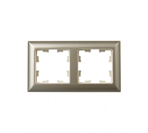 BRITE Рамка 2-ая РУ-2-Бр бежевый/шампань  BR-M22-12-3-K10  IEK