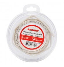 Трубка термоусаживаемая 3,0/1,5 мм белая, ролик 2,44 м  29-0001  REXANT