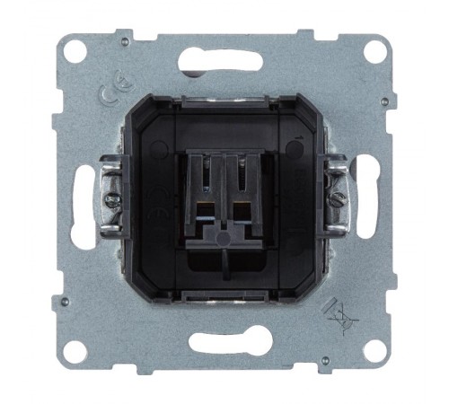 SUNO Аудиорозетка с пружинными зажимами одиночная. Цвет "Алюминий"  721392  Legrand